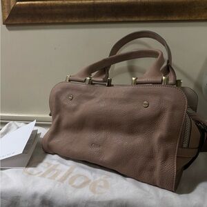 Chloe Blush Leather Satchel